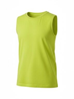Sleeveless Neon Yellow Boys Muscle Tank Top